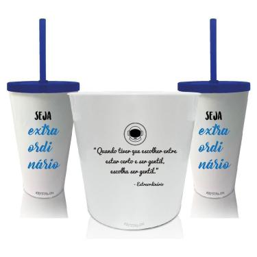 Imagem de Kit Balde De Pipoca E 2 Copos Personalizados Extraordinário