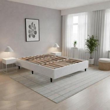 Imagem de Base Box Na caixa Cama Casal Desmontável 137x187 Fácil Montagem - Tuia