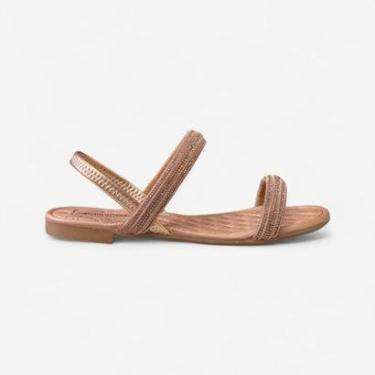 Imagem de Sandália Rasteira Mississipi Com Strass Rosê-Feminino