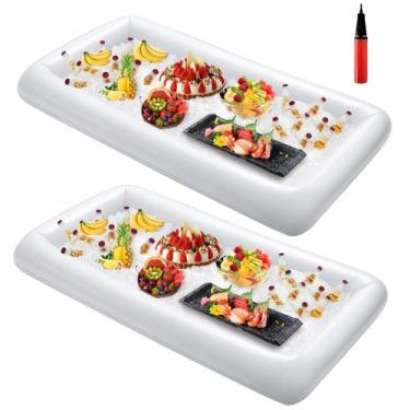 Imagem de Barra de serviço inflável HBlife Salad Ice Tray com bomba de ar