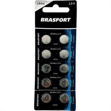 Imagem de Pilha Brasfort Bateria ''Lr44'' Relogio 1.5V Alcalina Cartela Com 10 P