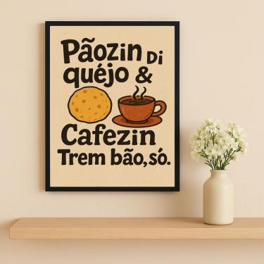 Imagem de Quadro Mineirês - Pão De Queijo 45x34cm Mold Preta