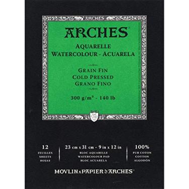 Imagem de Arches, Bloco de papel para aquarela, 63 kg, prensado a frio, 23 x 30 cm