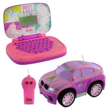 Imagem de Kit Barbie - Veículo Controle Remoto Style Machine + Laptop Infantil Bilíngue