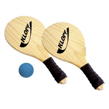 Imagem de Kit Frescobol Klopf com 2 Raquetes de Madeira e 1 Bola  