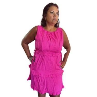 Imagem de Vestido Feminino FMF Curto Com Babados e Costas Aberta Cor:;Tamanho:M-Feminino