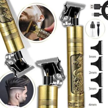 Imagem de Máquina Profissional Dragão Acabamento Sem Fio Cabelo Barba - Home Goo