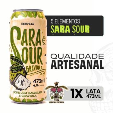 Imagem de Cerveja Artesanal 5 Elementos Sara Sour Graviola Lata 473ml