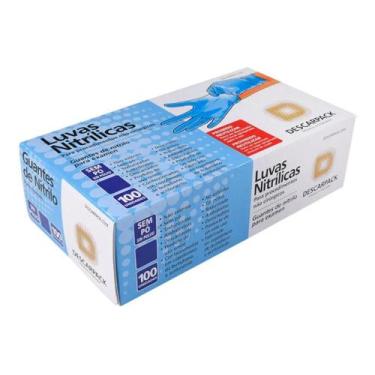 Imagem de Luvas Nitrílicas Descarpack Azuis G 100 Unidades