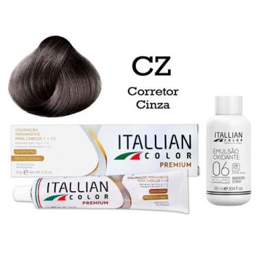 Imagem de Coloração CZ Corretor Cinza + Oxi 06 Volumes 90ml  Itallian Color - It