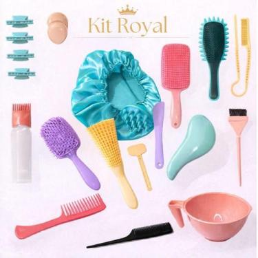 Imagem de Kit Royal Completo Cabelo Escovas Pentes Acessórios Profissionais + 20