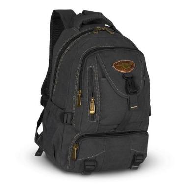 Imagem de Mochila Masculina Escolar Notebook Reforçada Em Lona - KVN, Apreto