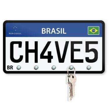 Imagem de Porta Chaves 21x11 Placa De Carro Ch4v3s - Geek Marketplace