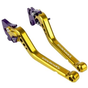 Imagem de Manete Esportivo Motocicleta XT660R Longo Stark - NoBrand, Dourado