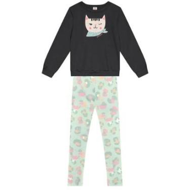 Imagem de Conjunto infantil menina de gatinho Brandili-Feminino