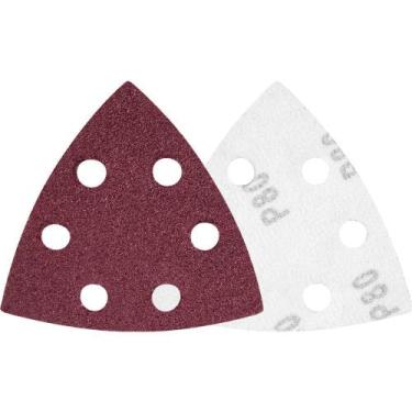 Imagem de Lixa Triangular com Costado em Pluma, Grão 80, Para Lixadeira Multifun