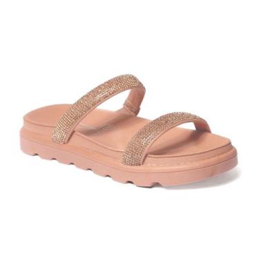Imagem de Tamanco Vizzano Feminino Ouro Rosado Leve Casual -, Ouro, Rosado, Nude