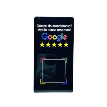 Imagem de Placa QR Code Google Avaliação Acrílico Display de Balcão - Thoth
