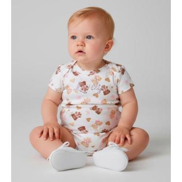 Imagem de Body Infantil Feminino Estampado Trick Nick Bege, G, Bege