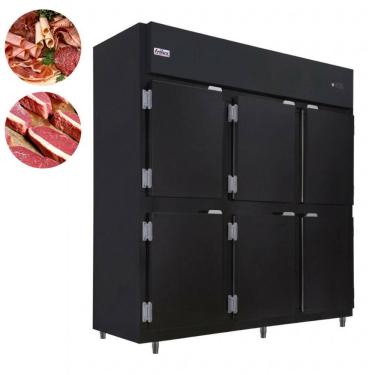 Imagem de Minicamara Fria Comercial 1100 Litros 6 Portas Cegas Preta RF-067P Frilux