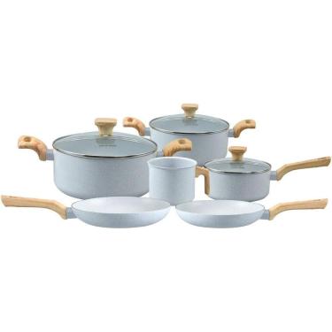 Imagem de Conjunto de 6 Panelas Cerâmica Pratic Cook Indução Kit Antiaderente Soft Touch Mimo Sty...