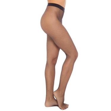 Imagem de Meia Calça Lupo Trend Arrastão, M, Preto
