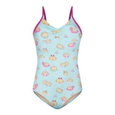 Imagem de Maiô Alcinhas Selene Beachwear 30108.001 Infantil Estampado UV 50+ Pol