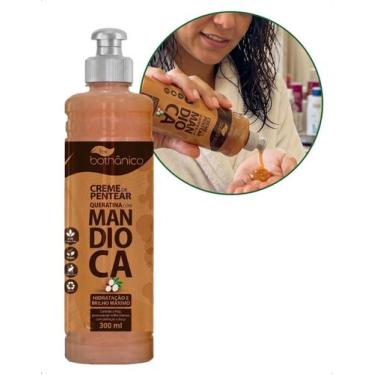 Imagem de Creme de Pentear Queratina com Mandioca 300ml Tok Bothanico Hidratação