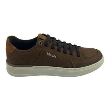 Imagem de Sapatênis Masculino Ferracini 2075a Gold Napa, Marrom, 40
