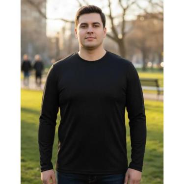 Imagem de Camiseta Manga Longa Masculina Plus Size-xgrandes Xg Ao Xg8 - Isa Mole