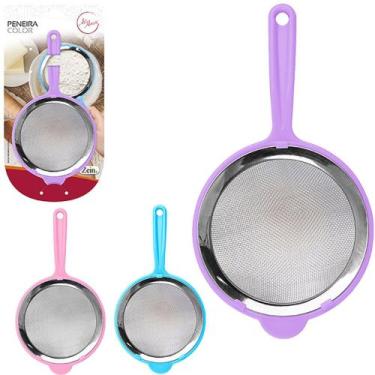 Imagem de Peneira Cozinha Confeitaria Tela Inox Media 19x10 Colorida - Art House