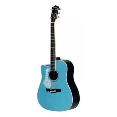 Imagem de Violão Folk Elétrico Tagima Andes LH Aço Azul LPBS