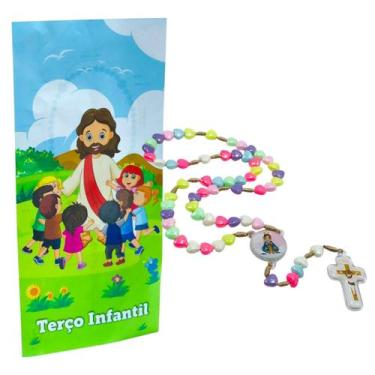 Imagem de Terço Infantil Nossa Senhora Aparecida Menina Colorido - FORNECEDOR 6