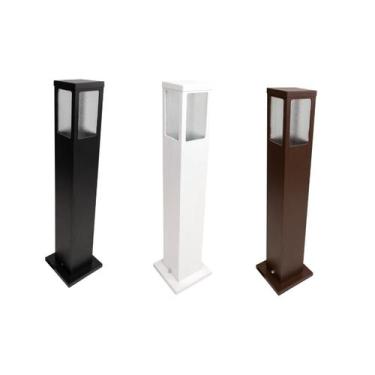 Imagem de Poste Balizador 30cm Jardim Alumínio Bivolt E-27 Decoração 4 Focos - I