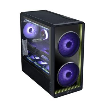 Imagem de Gabinete gamer 3 fans argb sem fonte lian li lancool 217 preto - lan21