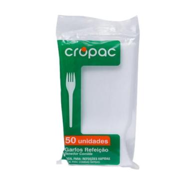 Imagem de Garfo plastico para bolo cropac com 50 unidades