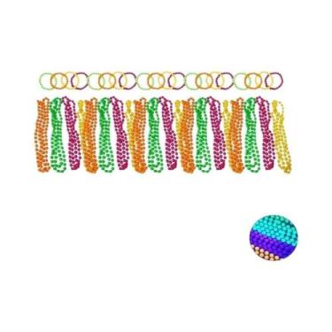 Imagem de Conjunto De Colar E Pulseira Neon Fluorescente Para Crianças, Charms L
