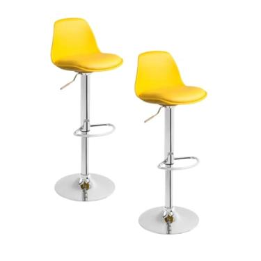 Imagem de KIT 2 Banquetas Alta Giratória Estofada Eames BS 20 A - Best