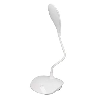 Imagem de Lâmpada de mesa LED Luz de leitura LED Luzes de livro de carregamento USB Controle de toque 3 modos 360 ° Luz de mesa flexível gooseneck para crianças estudantes ABS luz branca