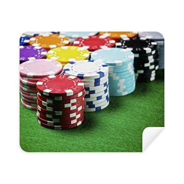 Imagem de Chip Green Table Gambling Photo Phone Screen Cleaner Glasses Pano de limpeza 2 peças Tecido de camurça