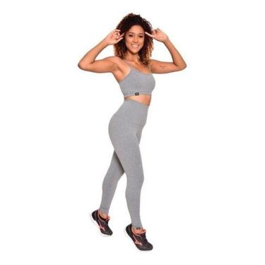 Imagem de Calça Legging Less Now Cós Alto Compressão Fitness Feminina - Adolescente e Adulto