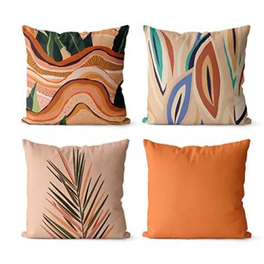 Imagem de Kit 4 Capas De Almofadas Decorativas terracota 45x45