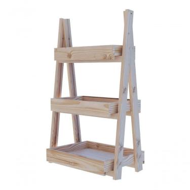Imagem de Móvel Rústico Madeira Pinus Organizador Multiuso Vasos