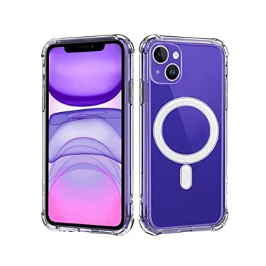 Imagem de Case Capinha Transparente Magnética Por Indução Flexível Invisível Compatível Com IPhone 14/ 14 Pro/ 14 Plus, 12/12 Pro, 12 PRO MAX, 13, 13 Pro, 13 Pro Max, 7/8, 7/8 Plus, X, XR, XS, 11, 11 Pro, 11 PRO MAX LINHA PREMIUM ONYK (14 PLUS)