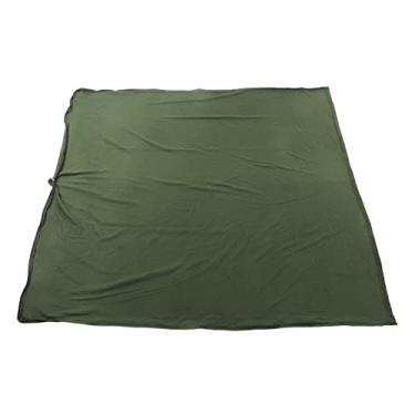 Imagem de Asixxsix Forro de saco de dormir de lã, portátil, confortável e quente, compacto, ultraleve com zíper duplo, cobertor de mochila de tamanho completo para viajar, acampar, caminhadas, escritório (verde)