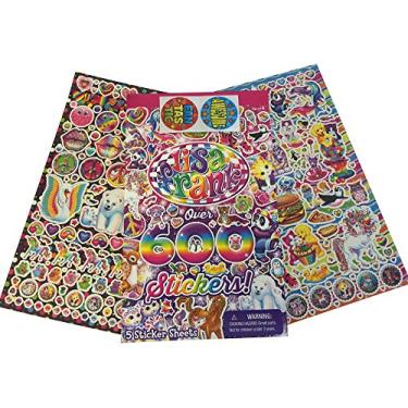Imagem de Adesivos Lisa Frank ~ Mais de 1200 ~ (2 pacotes de 600 adesivos) mais dois adesivos de bônus motivacionais e de recompensa. Inclui unicórnio majestoso, gatinho extravagante, golfinhos dançantes, caçador leopardo e mais