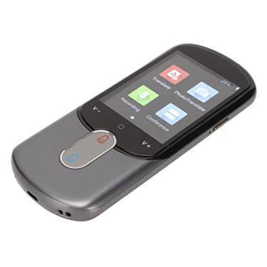 Imagem de Dispositivo tradutor inteligente – Tela sensível ao toque HD de 2,88 polegadas, tradutor bidirecional em tempo real, microfones com cancelamento de ruído, tradutor de voz de idiomas inteligente para viagem/negócios/aprendizagem (cinza)