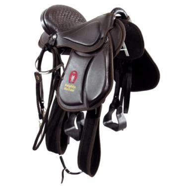 Imagem de Sela de Cavalo Marrom Soft Gel Vaqueta Mangalarga Australiana 16 Polegadas