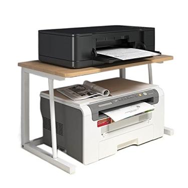 Imagem de KIZQYN Suporte de impressora Rack de impressora de camada dupla copiadora de arquivos suporte de prateleira de armazenamento multicamadas de escritório Impressora de mesa (Cor: 1, Tamanho: 49x37,2x37,5cm)