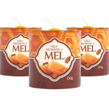 Imagem de Vela Aromática Mel Para Ambientes De 130g 72 Horas